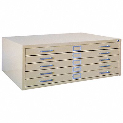 GRAINGER 2CLC1 Cabinet Flat File 5 Drawer Putty