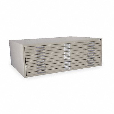 GRAINGER 2CLC4 Cabinet Flat File 10 Drawer Putty
