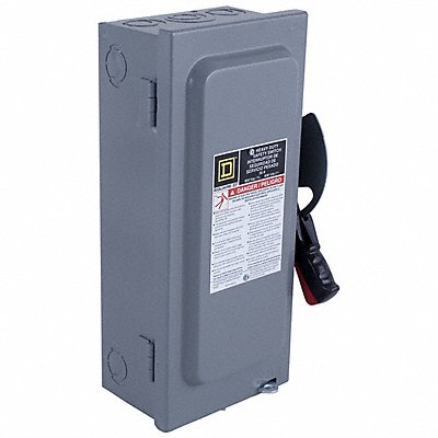 SQUARE D HU463 Safety Switch Non Fusible 100 A Steel