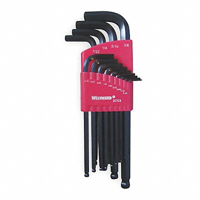 WESTWARD 2CYC6 Hex Key Set L 2 3/4 in to 6 27/32 in