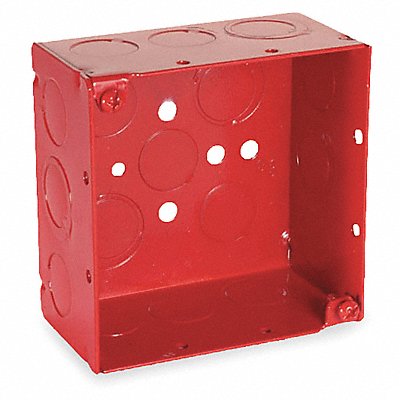 RACO 9113 Electrical Box Square 30.3 cu in Red