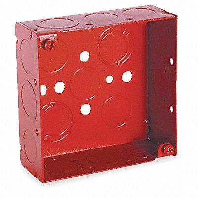 RACO 9119 Electrical Box Square 21 cu in Red
