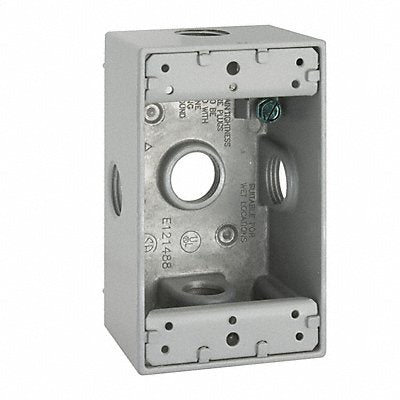 BELL 53230 Weatherproof Box 1/2 in Hub 5Inlet