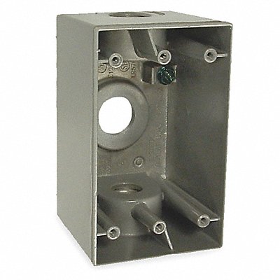 BELL 53850 Weatherproof Box 1/2 in Hub 3Inlet