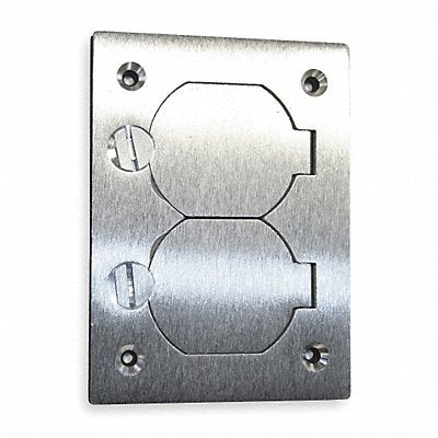 HUBBELL WIRING DEVICE-KELLEMS SA3825 Floor Box Cover Rectangular 4-3/16 in.