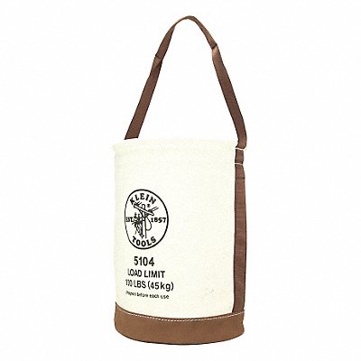 KLEIN TOOLS 5104 Bucket Bag Canvas Straight Wall OffWhite