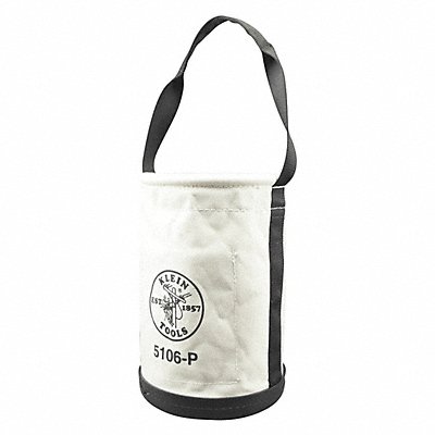 KLEIN TOOLS 5106P Bucket Bag Canvas Straight Wall OffWhite