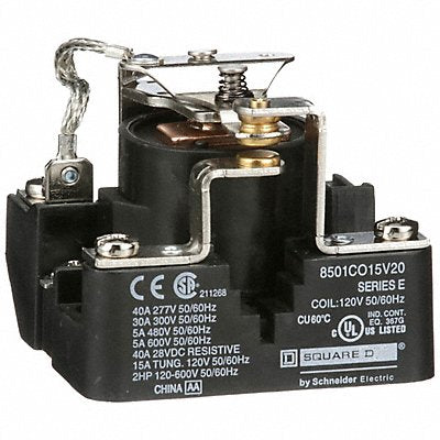 SCHNEIDER 8501CO15V20 Open Power Relay 120V AC SPDT 5Pins