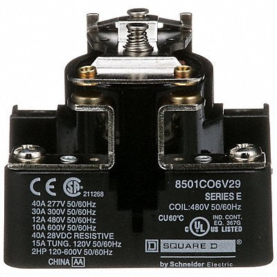 SCHNEIDER 8501CO6V29 H8162 Open Power Relay 480VAC SPST-NO 4Pins
