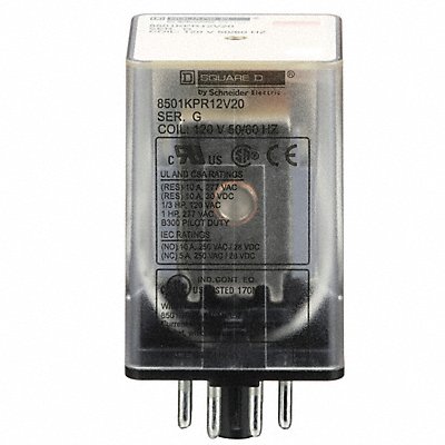 SCHNEIDER 8501KPR12V20 H7953 General Purpose Relay 120VAC 10A 8Pins