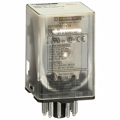 SCHNEIDER 8501KPR13V14 H7972 General Purpose Relay 24VAC 10A 11Pins