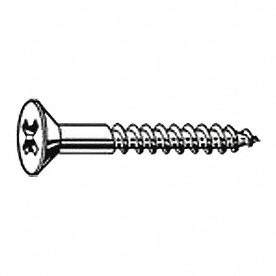 GRAINGER U518760210200 Flat Head Wood Screw 18-8SS #12 2 L PK100
