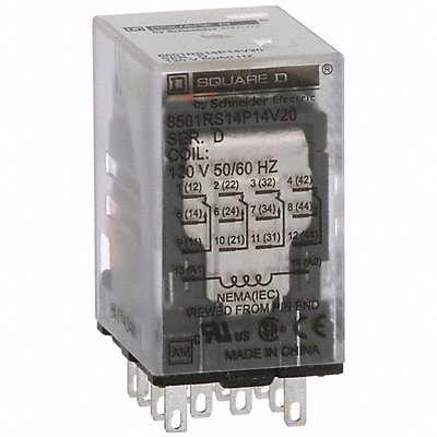 SCHNEIDER 8501RS14P14V20 General Purpose Relay 120VAC 6A 14Pins