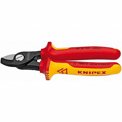 KNIPEX 9518165SBA Insulated Cable Shear Shear Cut 6-1/2 In
