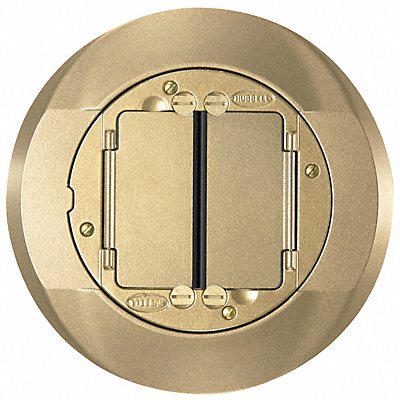 HUBBELL WIRING DEVICE-KELLEMS S1CFCBRS Floor Box Cover Carpet Flange Brass