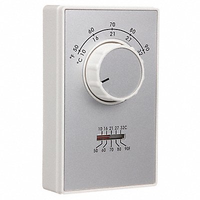 COLUMBUS ELECTRIC ETD9STGS Line Volt NP Analog Tstat 1H/1C White