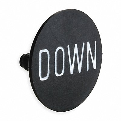 SCHNEIDER ELECTRIC 9001B254 Legend Plate Down Black/Black Round