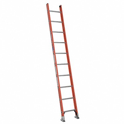 WERNER D62101 Ladder 10 ft.H 19 in W Fiberglass