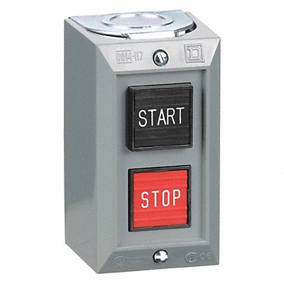 SQUARE D 9001BG215 Control Station Feed-Thru 2 Buttons Blk