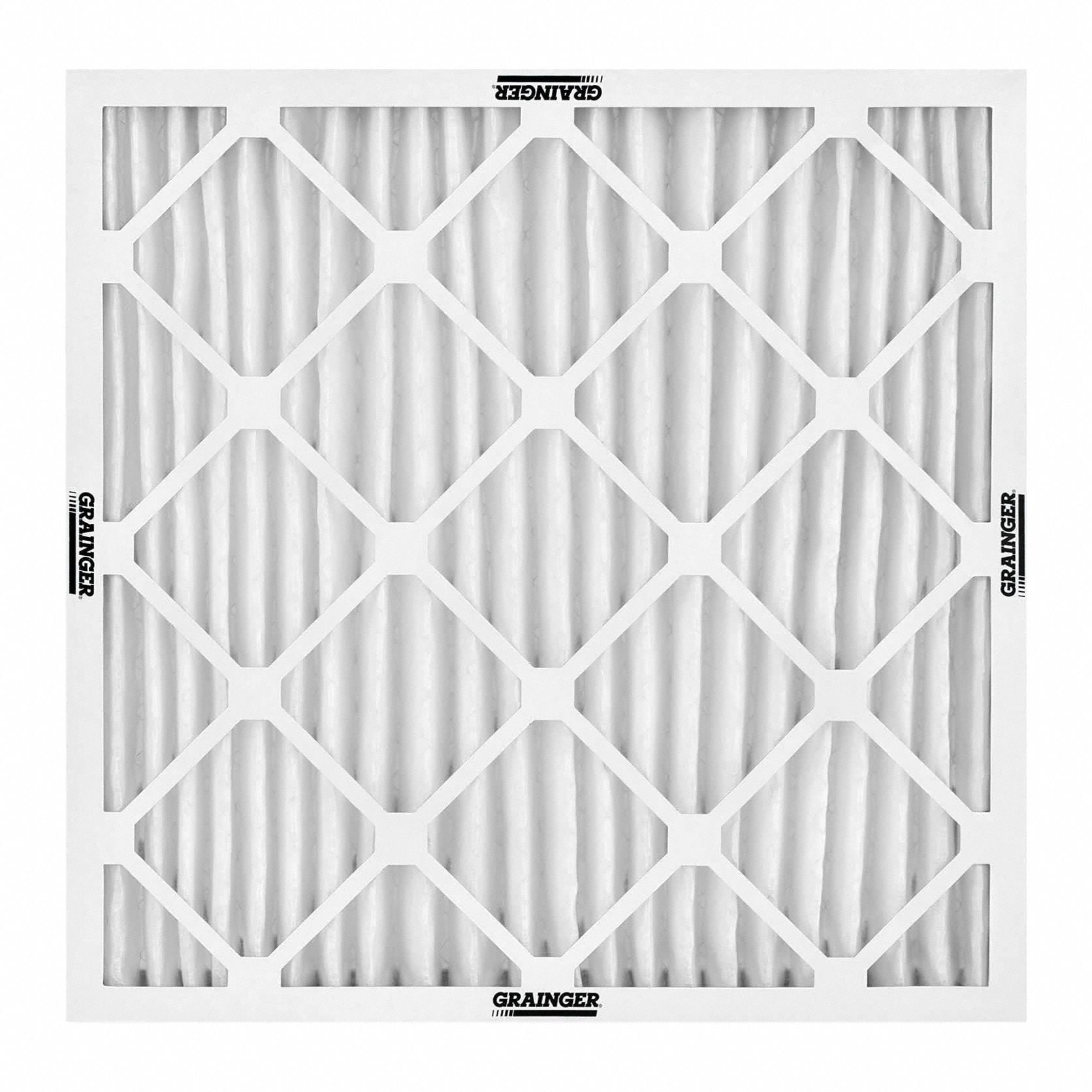 GRAINGER 11C881 Pleated Air Filter 25x25x1 MERV 13