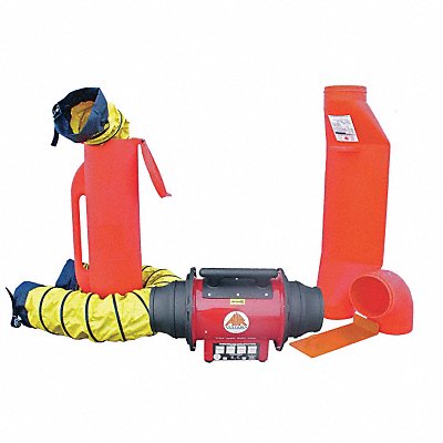 AIR SYSTEMS INTERNATIONAL SVF10ECUP Confined Space Fan Kit Red 25 W