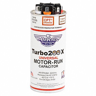 GLOBAL Turbo200X Motor Run Capacitor 5-97.5 MFD 5 1/4 H