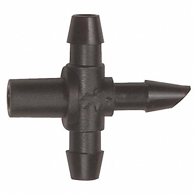 RAIN BIRD BT2510PS Tee 1/4 in Tubing Black Plastic PK10
