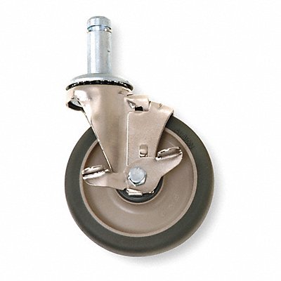 METRO 5MPBX Swivel Stem Caster w/Brake Rubber 300 lb