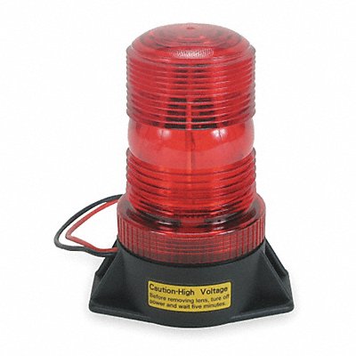 GRAINGER 2ERP8 Warning Light Strobe Red 12 to 80VDC