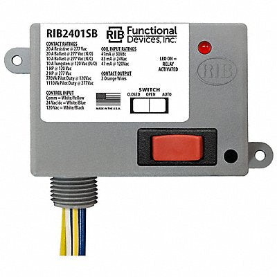 RIB RIB2401SB Pre-Wired Relay 120VAC SPST-NO 20A