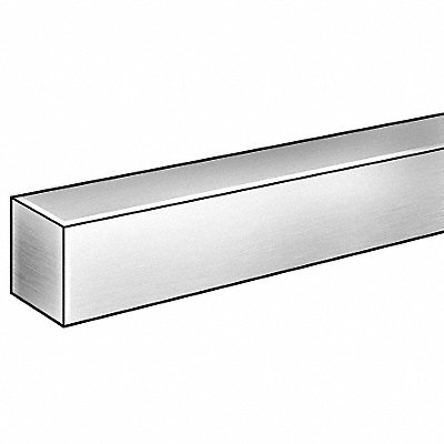 GRAINGER 4YTT9 Square Blank Stock SS 6 ft Overall L