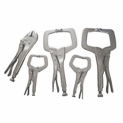 WESTWARD 2FDD4 Locking Clamp Set 5 Pc.