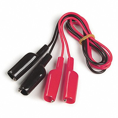 GROTE 849613 Alligator Clip with Lead Black Red PK2