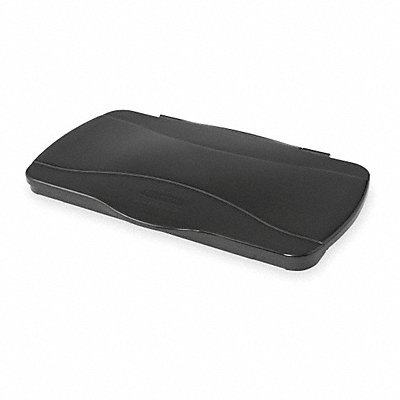 RUBBERMAID COMMERCIAL PRODUCTS FG267400BLA Garbage Can Top Flat Hinged Closure Black