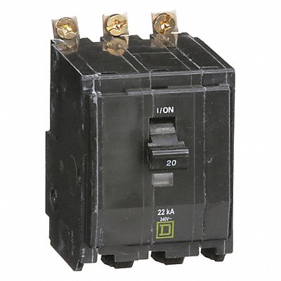 SQUARE D QOB320VH Circuit Breaker 20A Bolt On 120/240V 3P