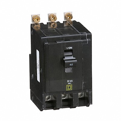 SQUARE D QOB340VH Circuit Breaker 40A Bolt On 120/240V 3P