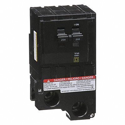 SQUARE D QO2200 Circuit Breaker 200A Plug In 120/240V 2P