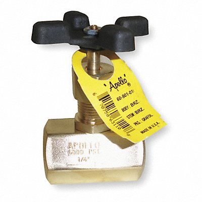 APOLLO 6090201 Globe Valve 3/8 Brass FNPT 5000 psi