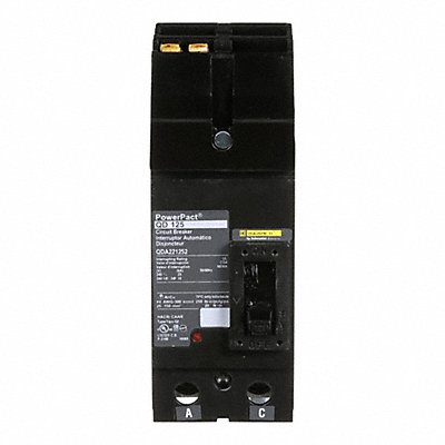 SQUARE D QDA221252 Circuit Breaker 125A 2P 240VAC QD