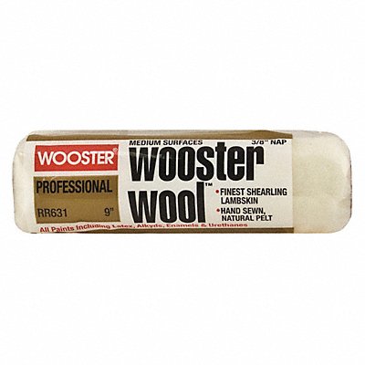 WOOSTER RR6319 Paint Roller Cover 9 In Nap 3/8 In
