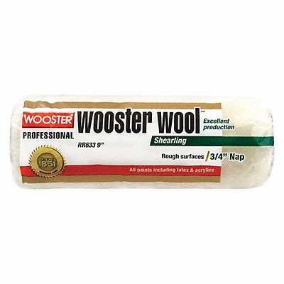 WOOSTER RR6339 Paint Roller Cover 9 In Nap 3/4 In