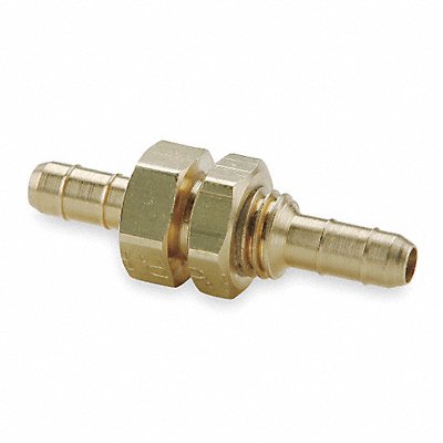 PARKER 22BH66 Bulkhead Union 0.250 In Barbed Brass