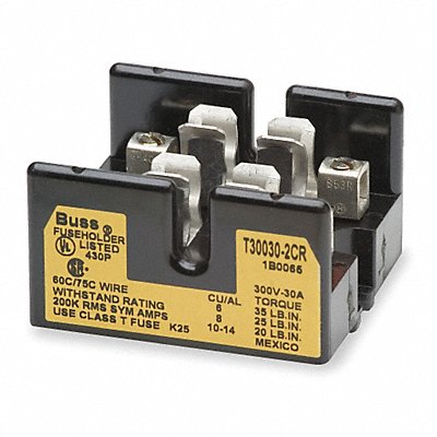 BUSSMANN T300302CR Fuse Block 0 to 30A T 2 Pole