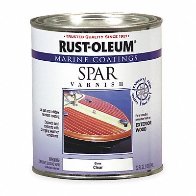 RUST-OLEUM 207008 Spar Varnish 1 qt Clear Polyurethane