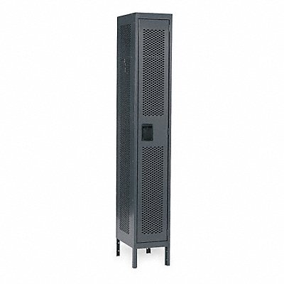 GRAINGER 2HFK9 Locker 1x1Locker Grey 78 x12 x18 Unassembled