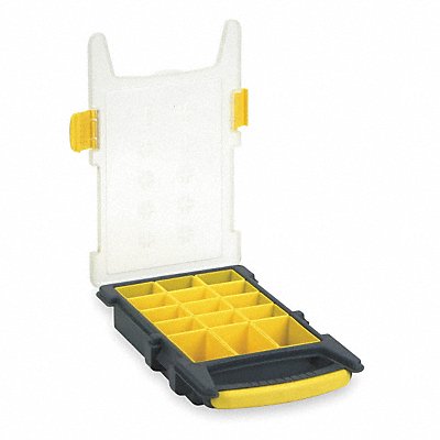 WESTWARD 2HFR9 Compartment Box Black/Yellow 2 7/16 in