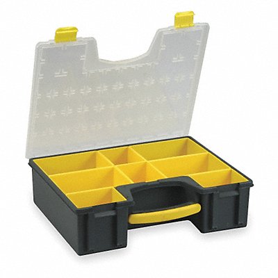 WESTWARD 2HFT2 Compartment Box Black/Yellow 4 1/2 in