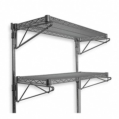 GRAINGER 2HGE1 Wire Wall Shelf 34x14x36in ShlfCap 125lb