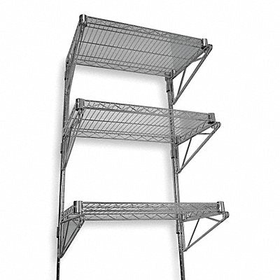 GRAINGER 2HGF3 Wire Wall Shelf 54x18x48in ShlfCap 250lb