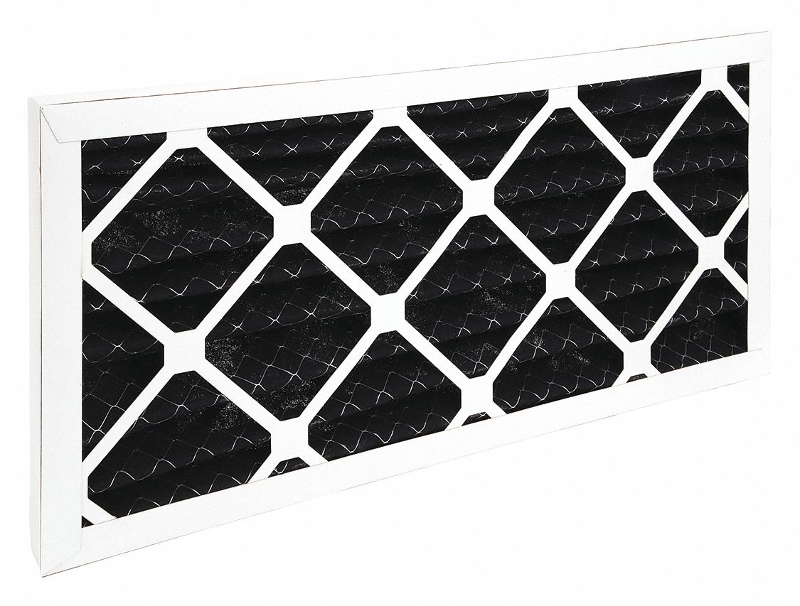 GRAINGER 54FE91 Odor Removal Pleated Air Filter 12x25x1
